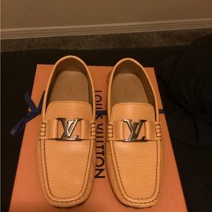 Louis Vuitton Monte Carlo Moccasin Yellow Zebra Size 8.5 Mens